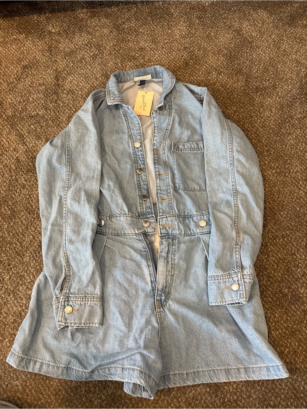 Target Light Wash Denim Women's Jean Overalls Romper